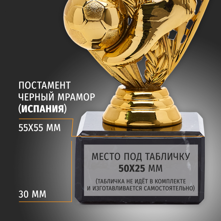 Спортивный кубок для награждения победителя 1 шт. Подарочная призовая награда для чемпионата.