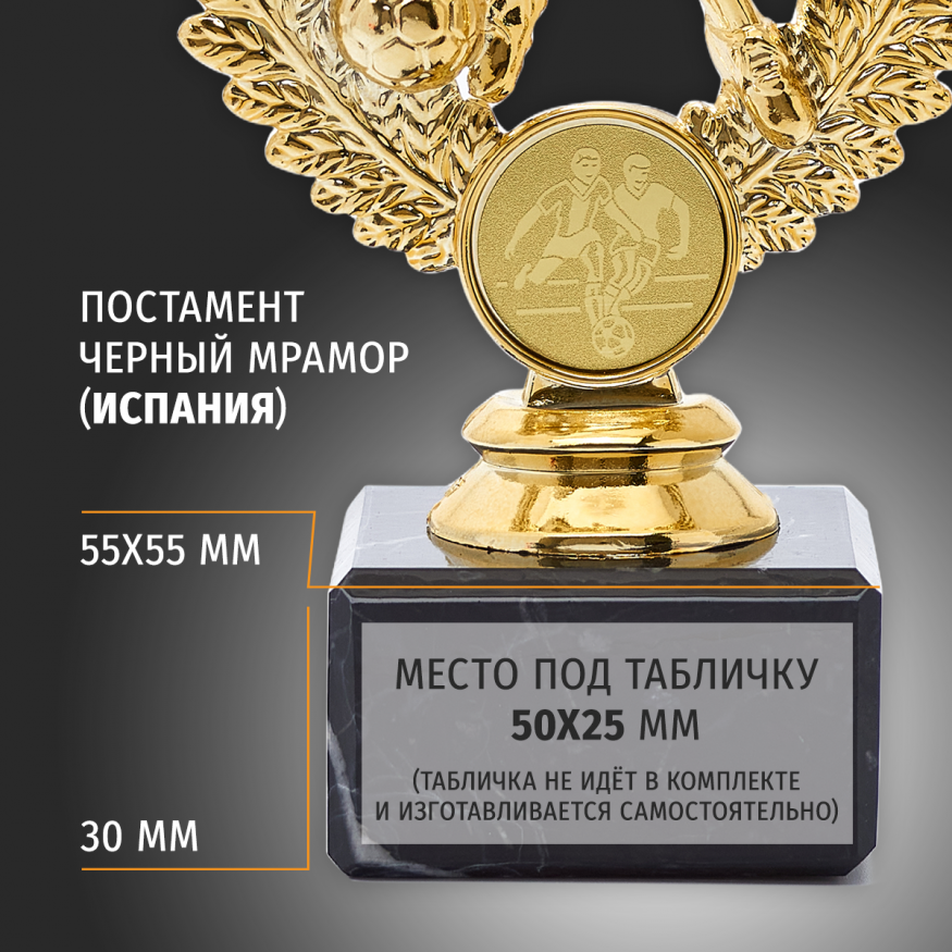 Спортивный кубок для награждения победителя 1 шт. Подарочная призовая награда для чемпионата.